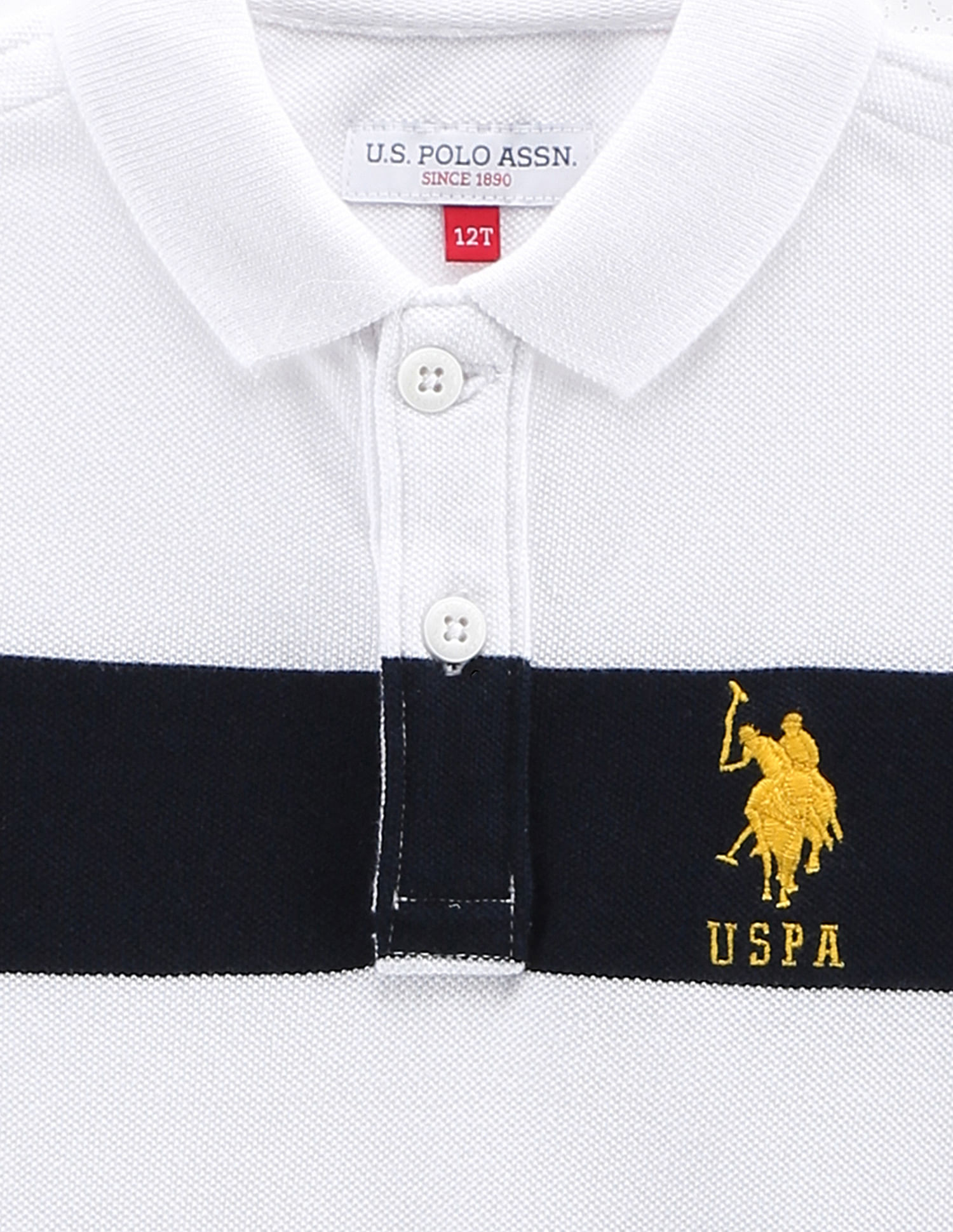 U.S. Polo Assn. Kids Cotton Horizontal Striped Polo Shirt