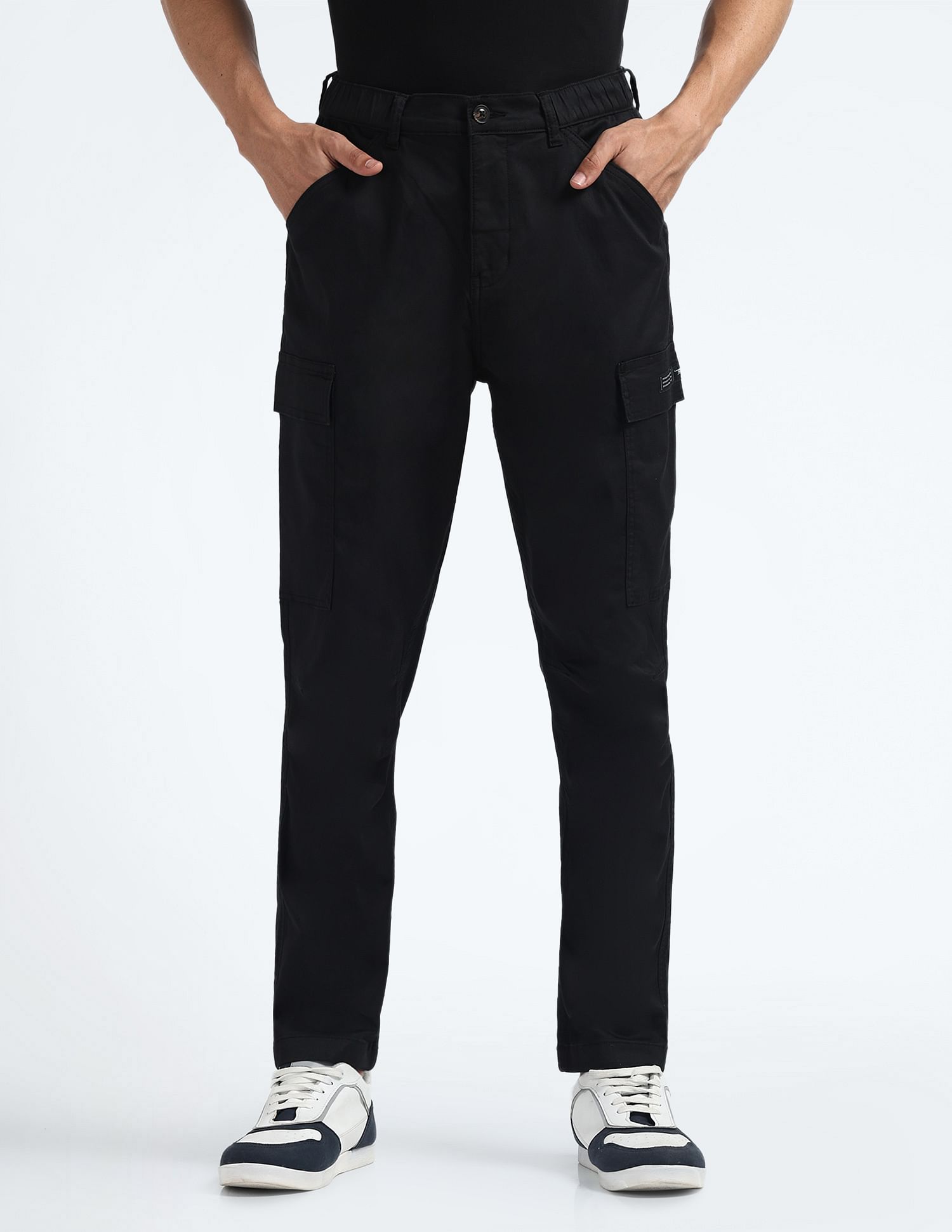 Flying Machine Mid Rise Slim Fit Cargo Pants