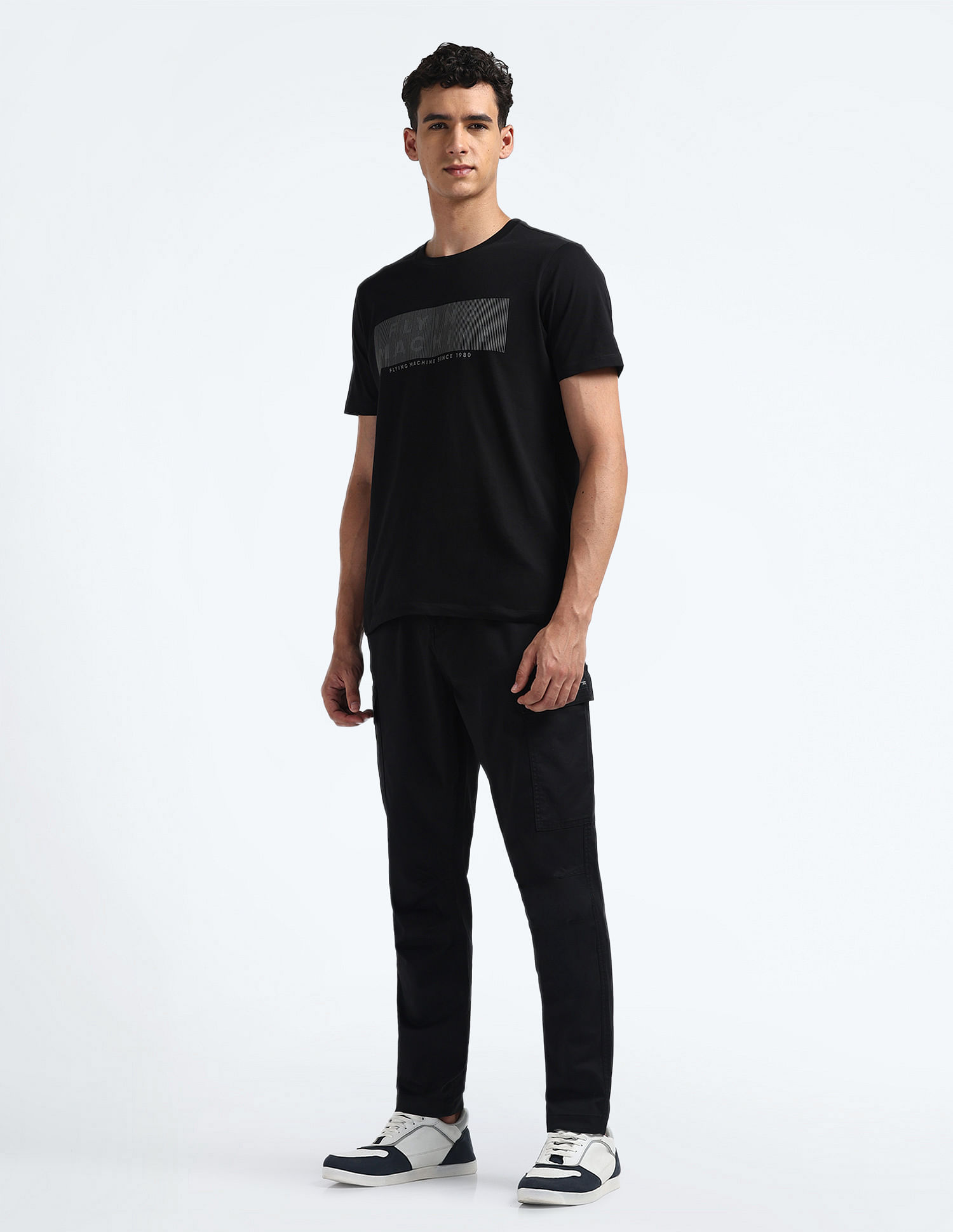 Flying Machine Mid Rise Slim Fit Cargo Pants
