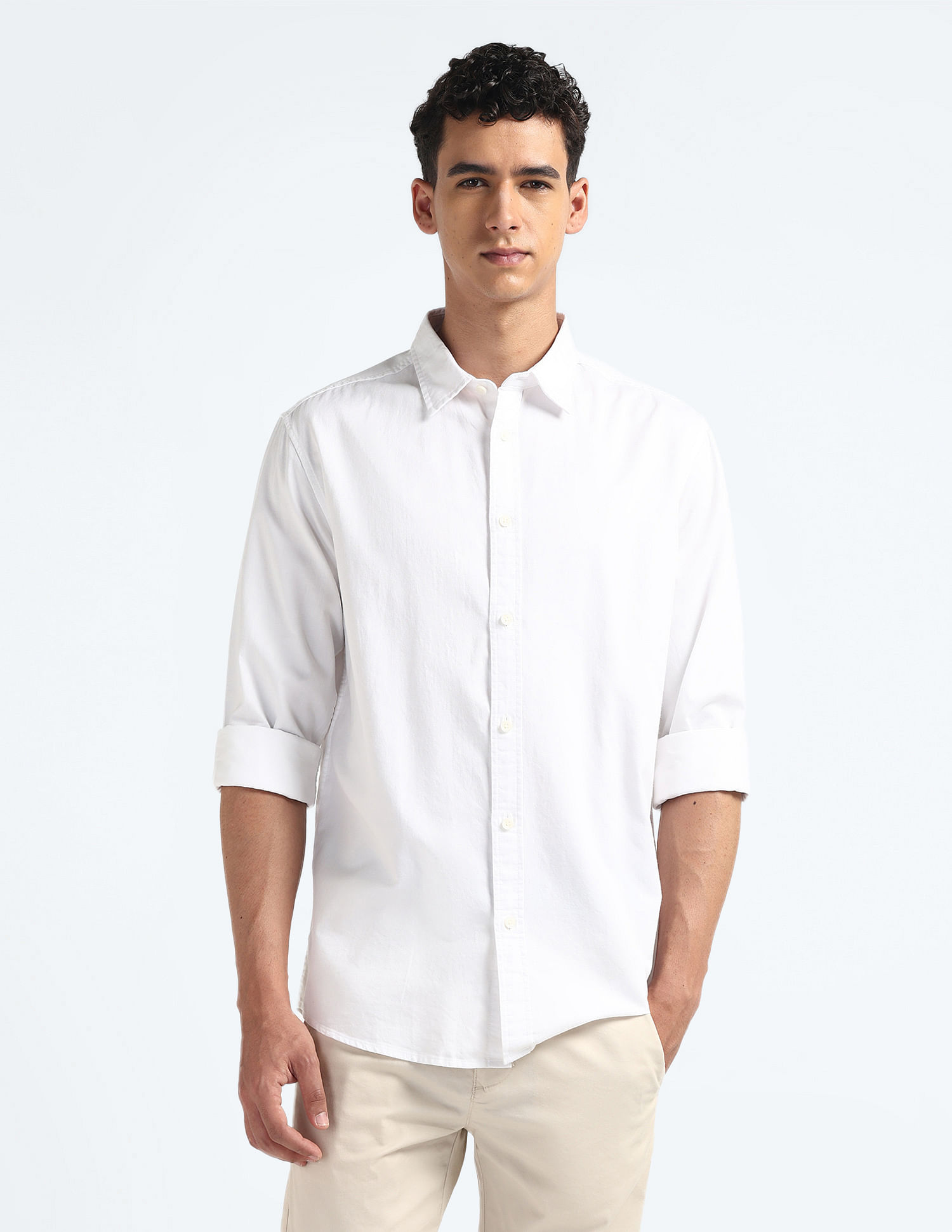 Flying Machine Pure Cotton Slim Shirt