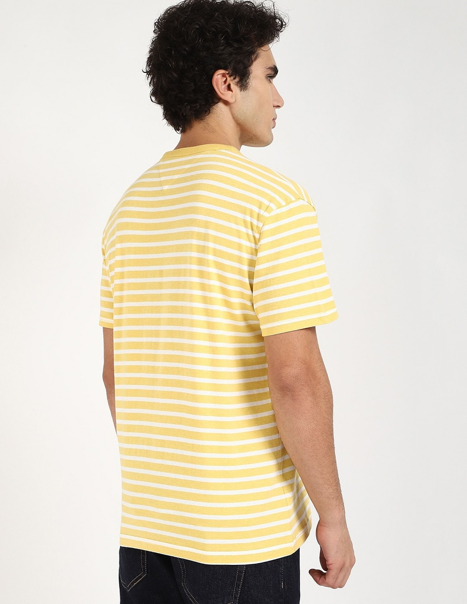 Tommy Hilfiger Logo Striped Regular-Fit Cotton T-Shirt