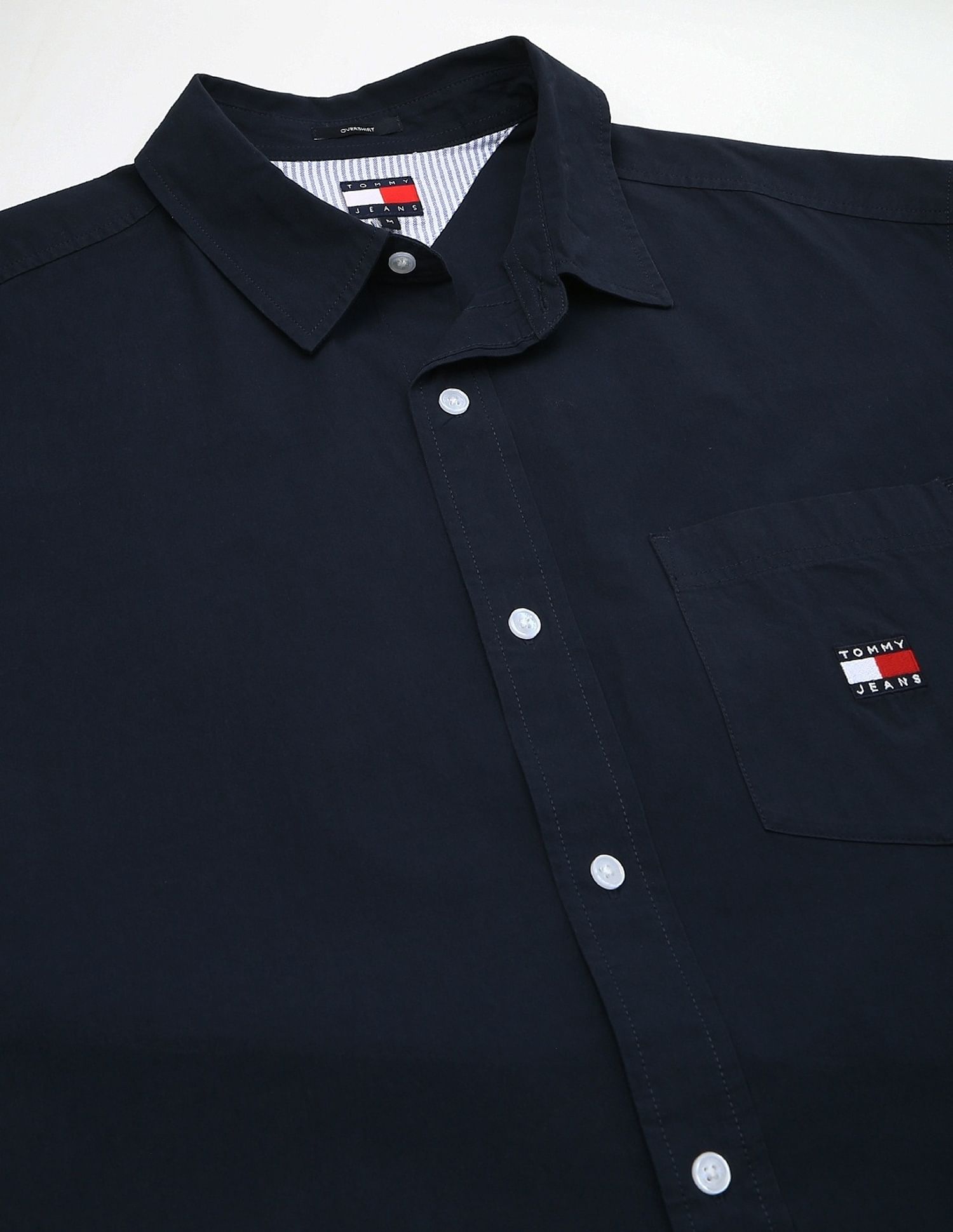 Tommy Hilfiger Solid Oversize-Fit Cotton Shirt