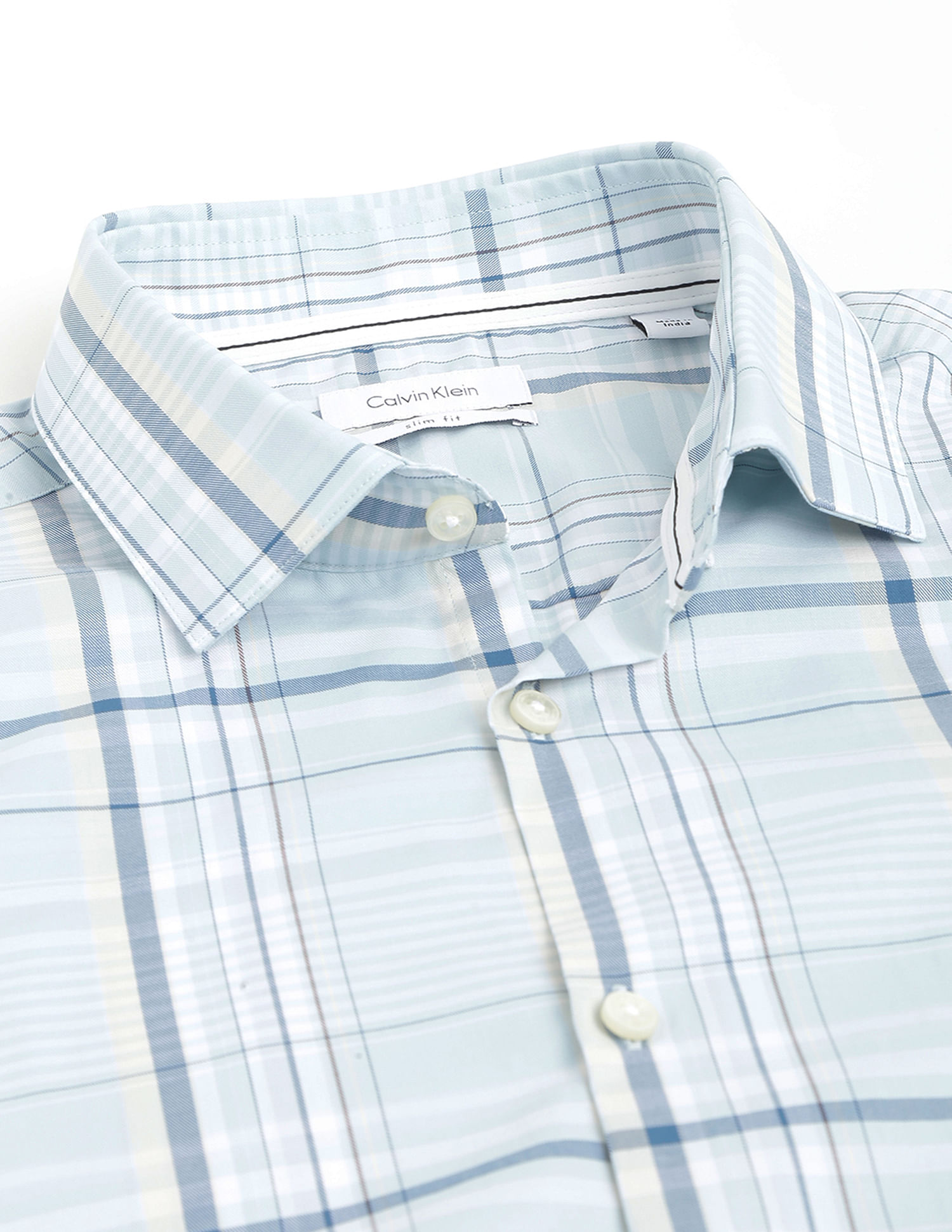 Calvin Klein Cotton Twill Plaid Shirt