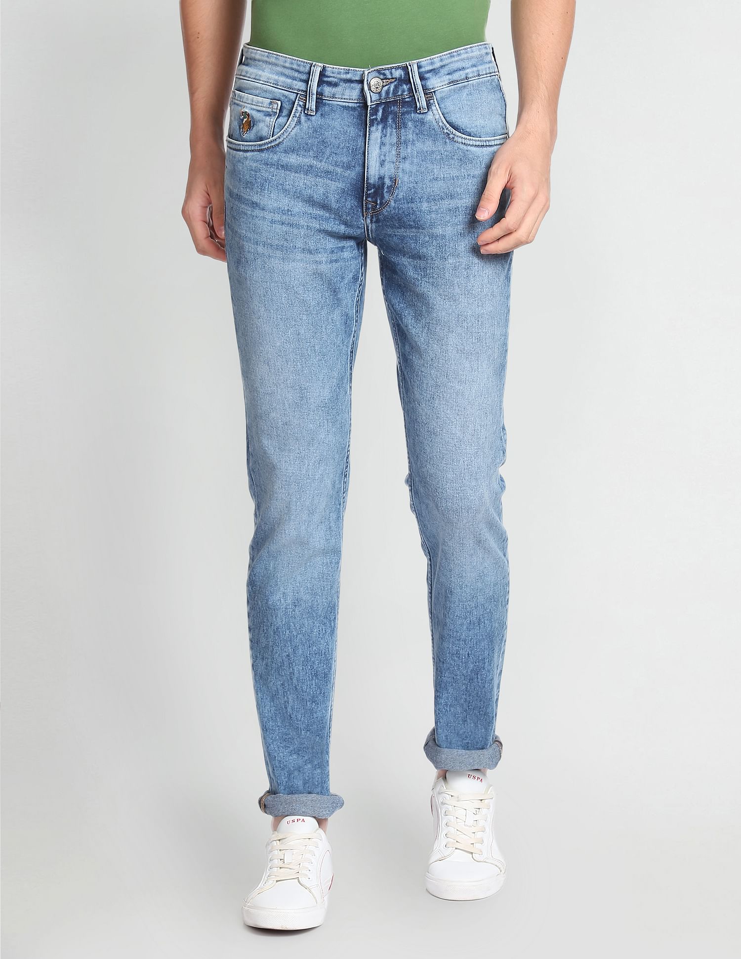 U.S. Polo Assn. Denim Co. Mid Rise Stone Wash Jeans