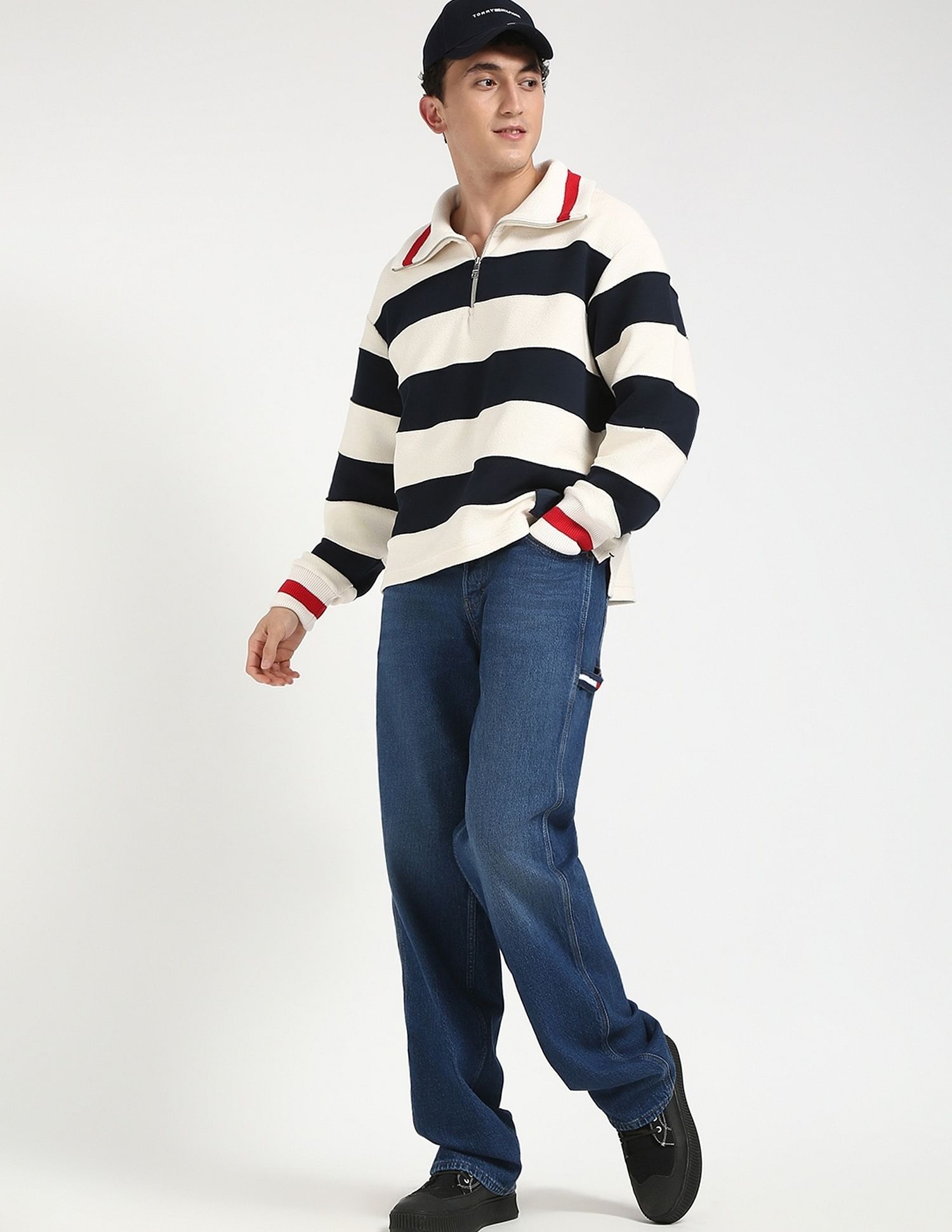 Tommy Hilfiger Striped Relaxed-Fit Cotton Sweatshirt