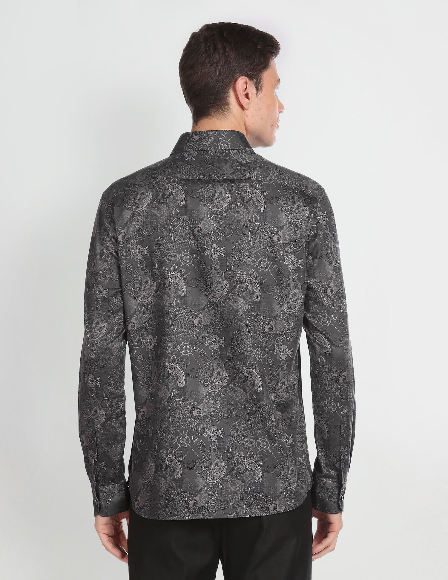 Arrow Abstract Print Cotton Shirt
