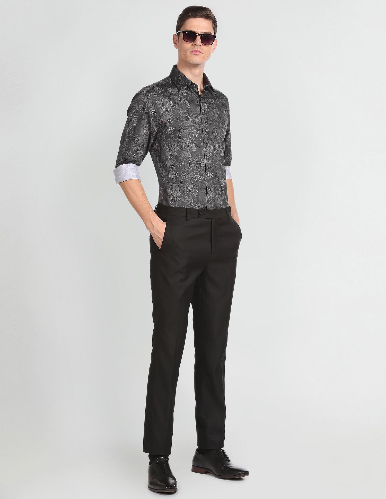 Arrow Abstract Print Cotton Shirt
