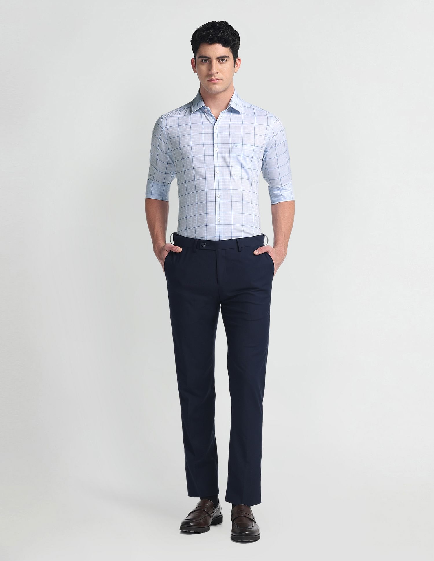 Arrow Graph Check Manhattan Slim Shirt