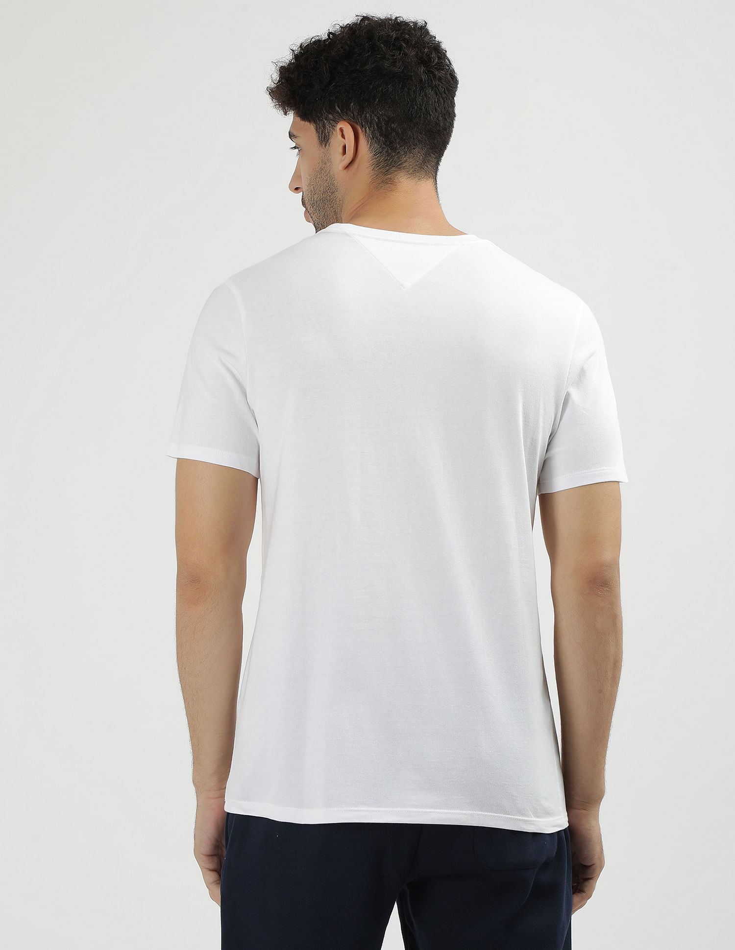 Tommy Hilfiger Brand Embroidered Cotton T-Shirt