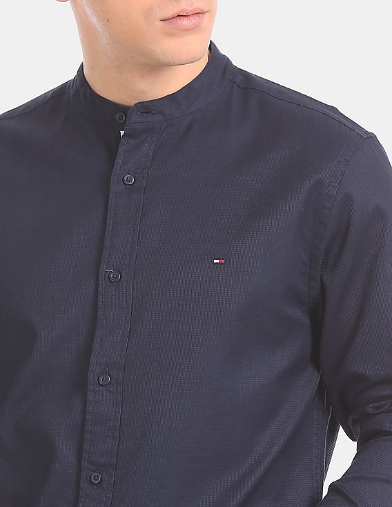 tommy hilfiger chinese collar shirts