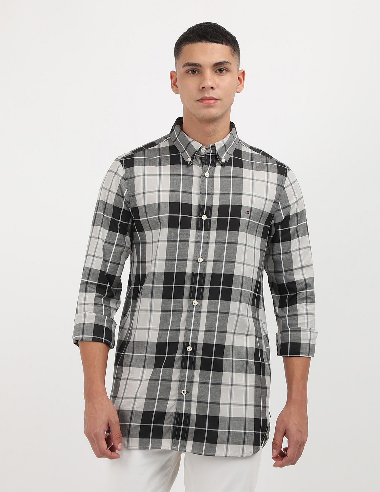 Tommy Hilfiger Core Flex Poplin Plaid Shirt