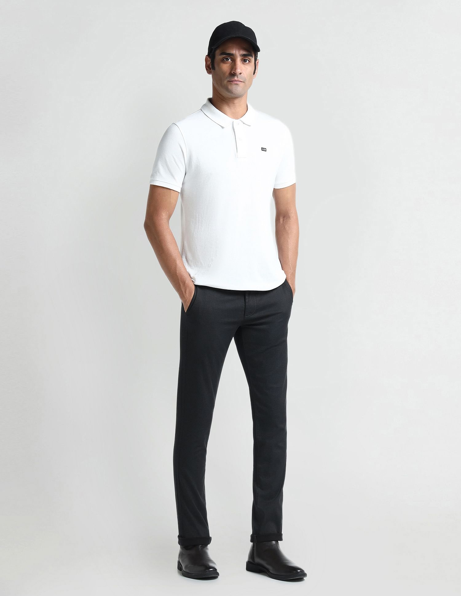 Arrow Sport Slim Fit Geometric Patterned Trousers