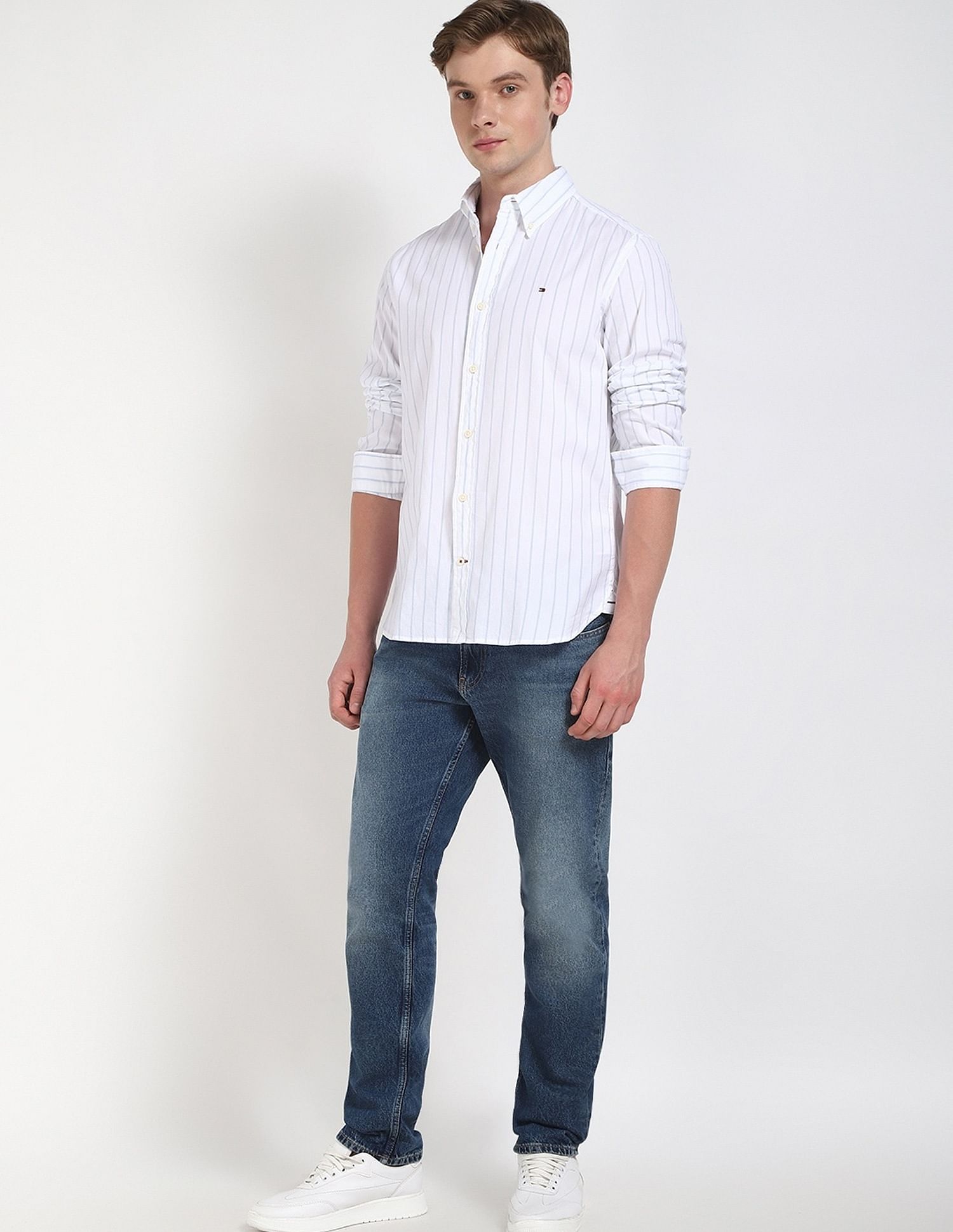 Tommy Hilfiger Striped Regular-Fit Cotton Shirt