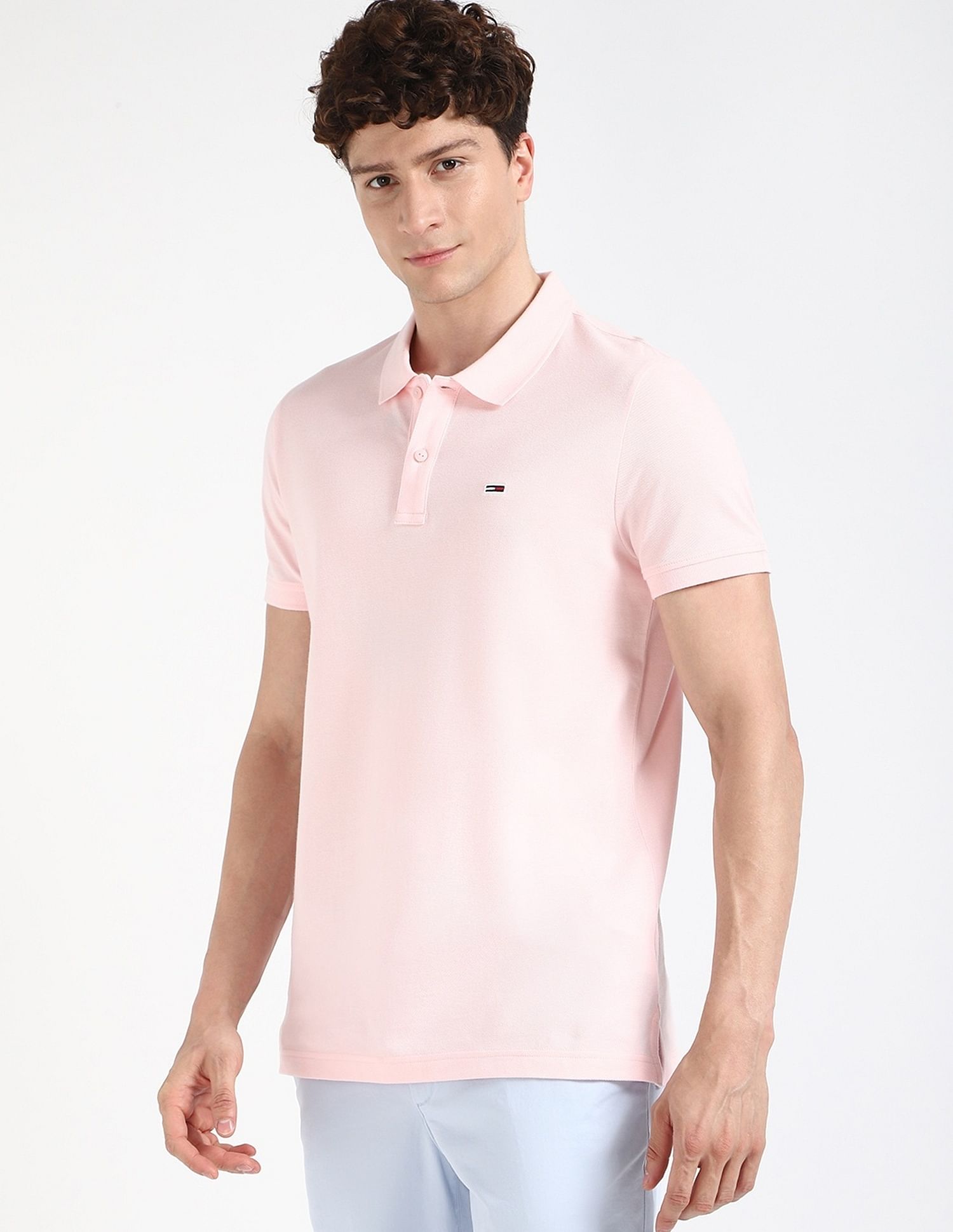 Tommy Hilfiger Solid Slim-Fit Cotton Polo Shirt