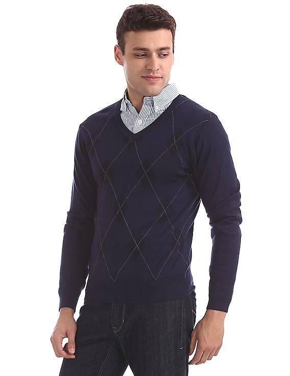 Buy Arrow Sports V-Neck Long Sleeve Heathered Sweater - NNNOW.com