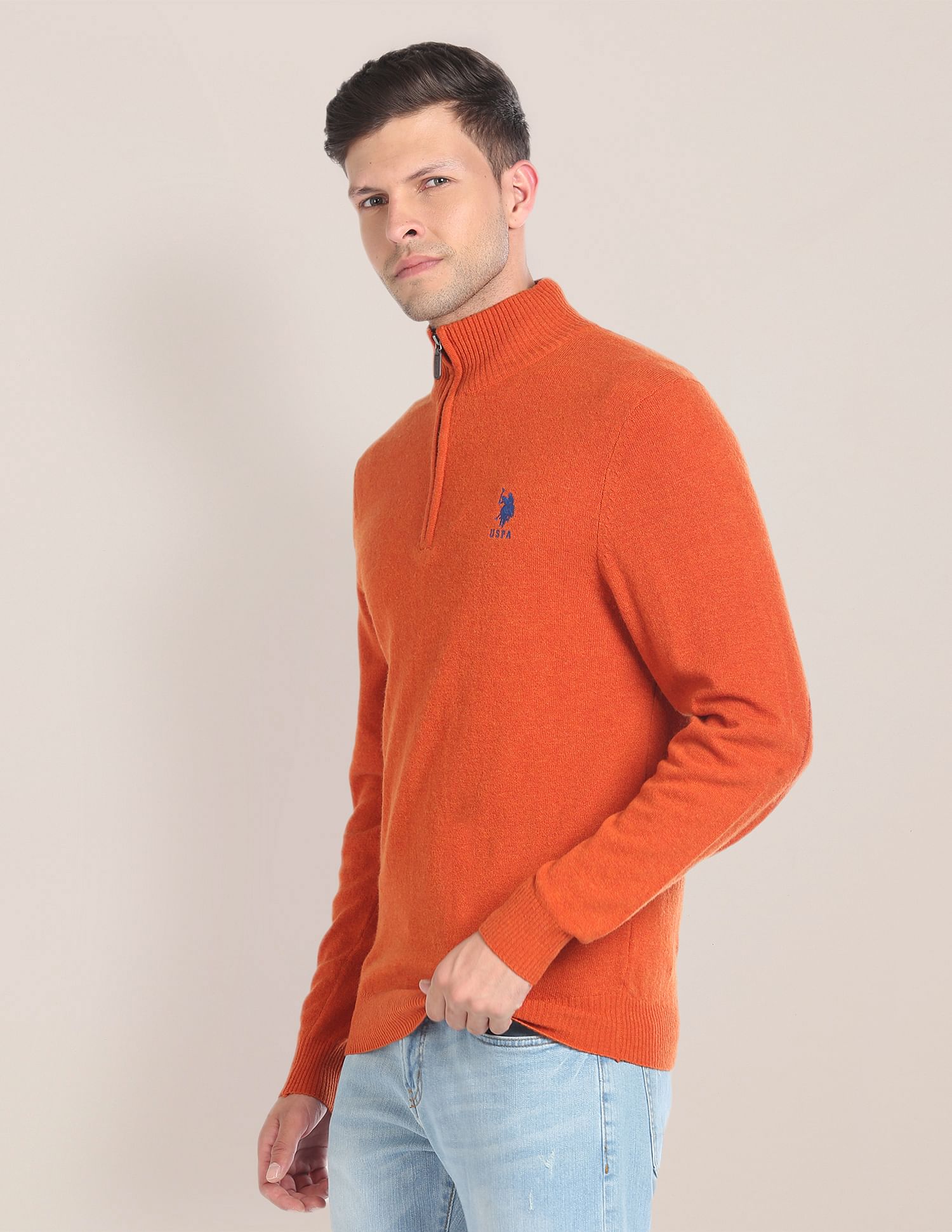 Polo orange outlet sweater