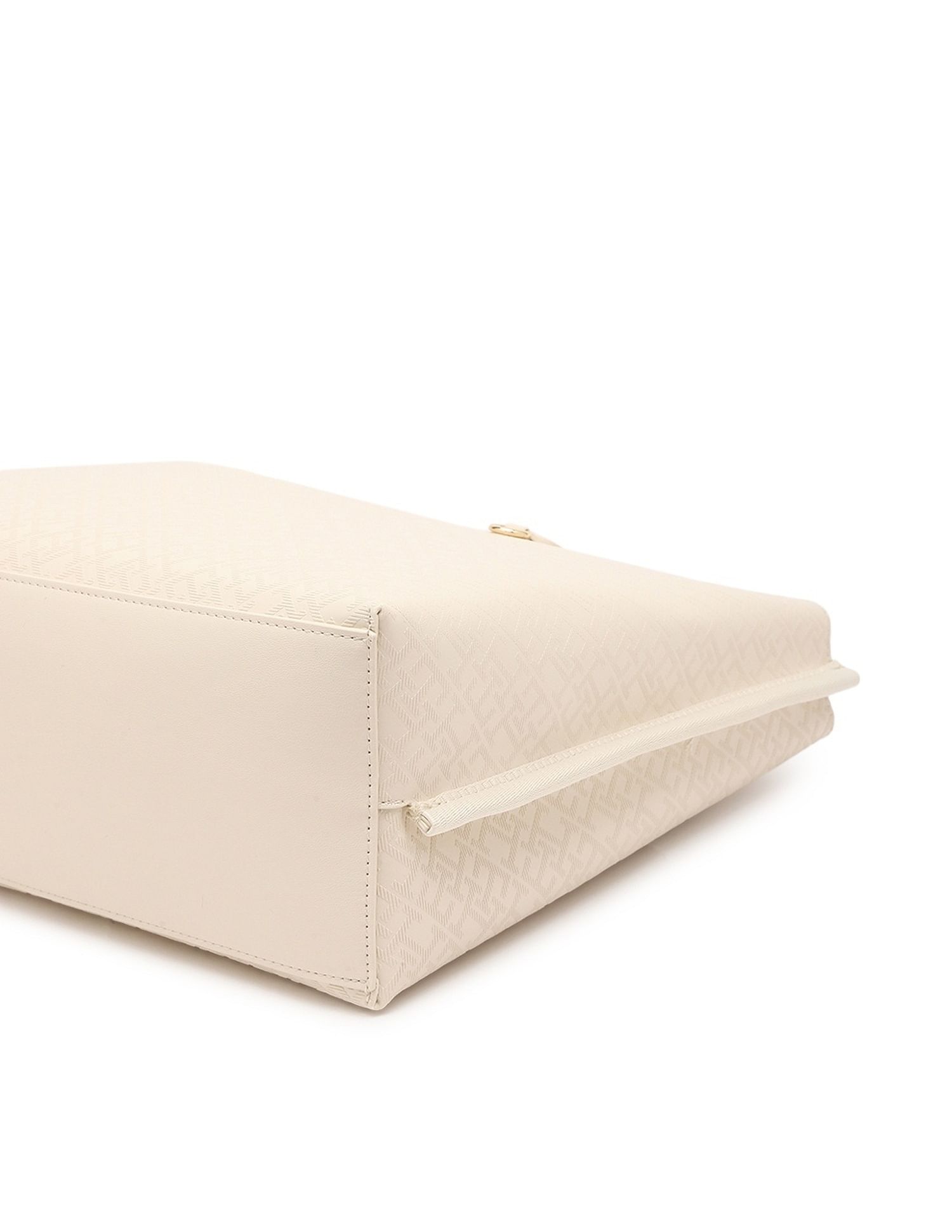 Tommy Hilfiger Logo Beige Pu Handbags