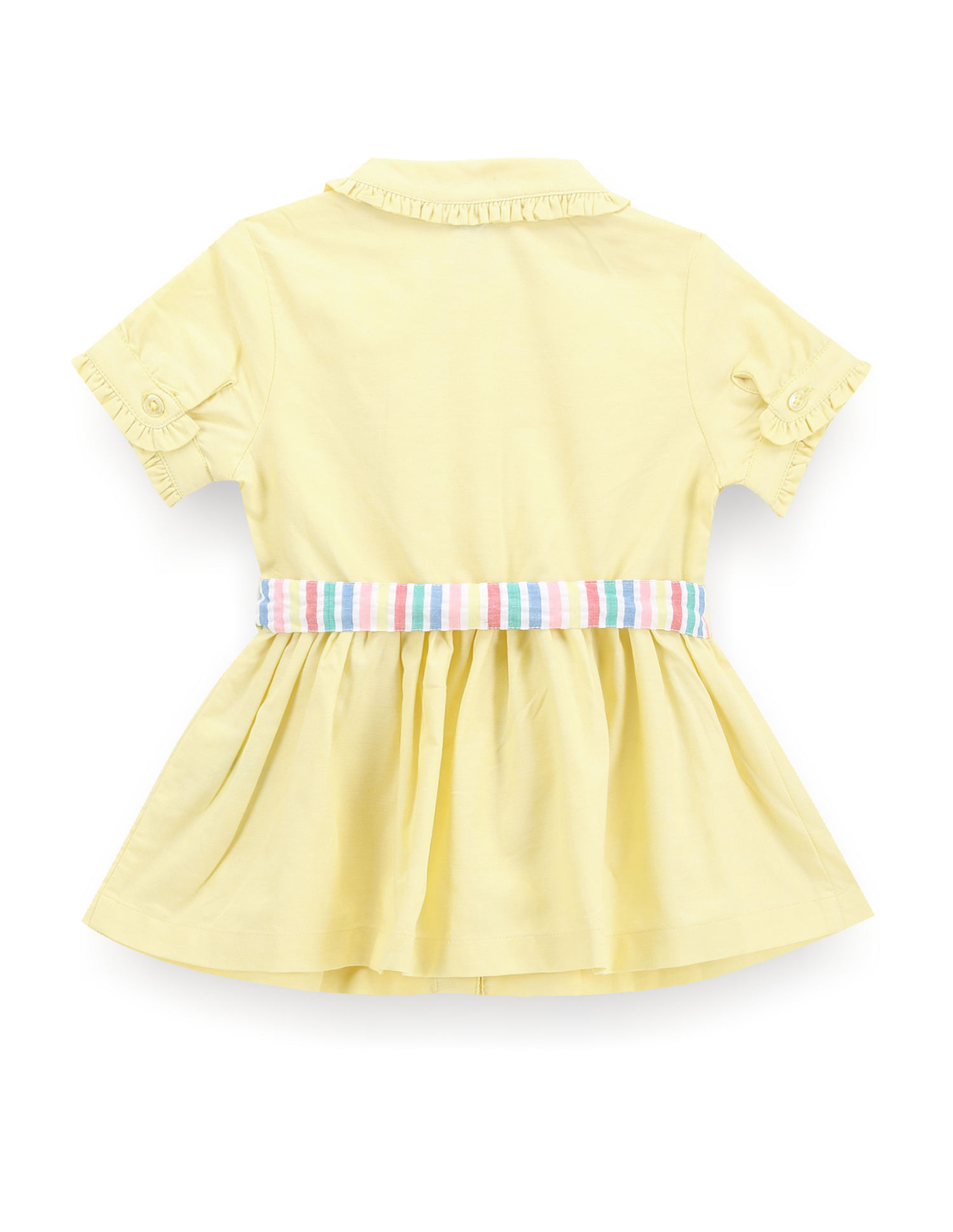 U.S. Polo Assn. Kids Girls Peter Pan Collar Oxford Dress