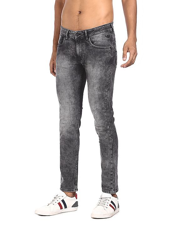 acid wash black skinny jeans