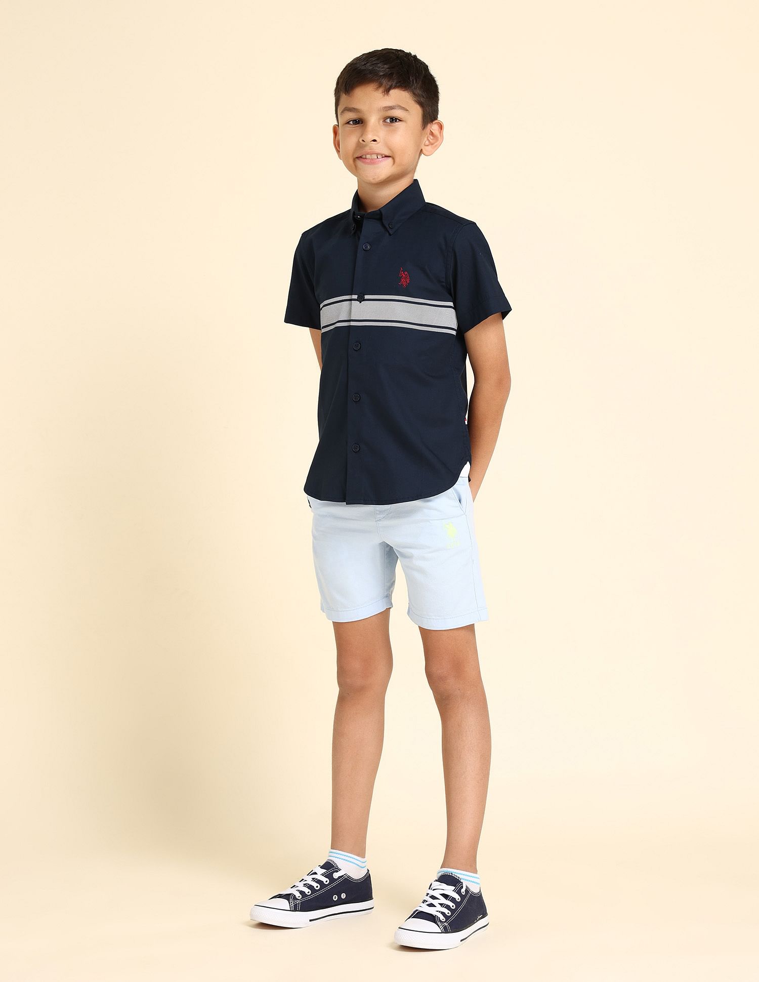 U.S. Polo Assn. Kids Boys Horizontal Stripe Shirt