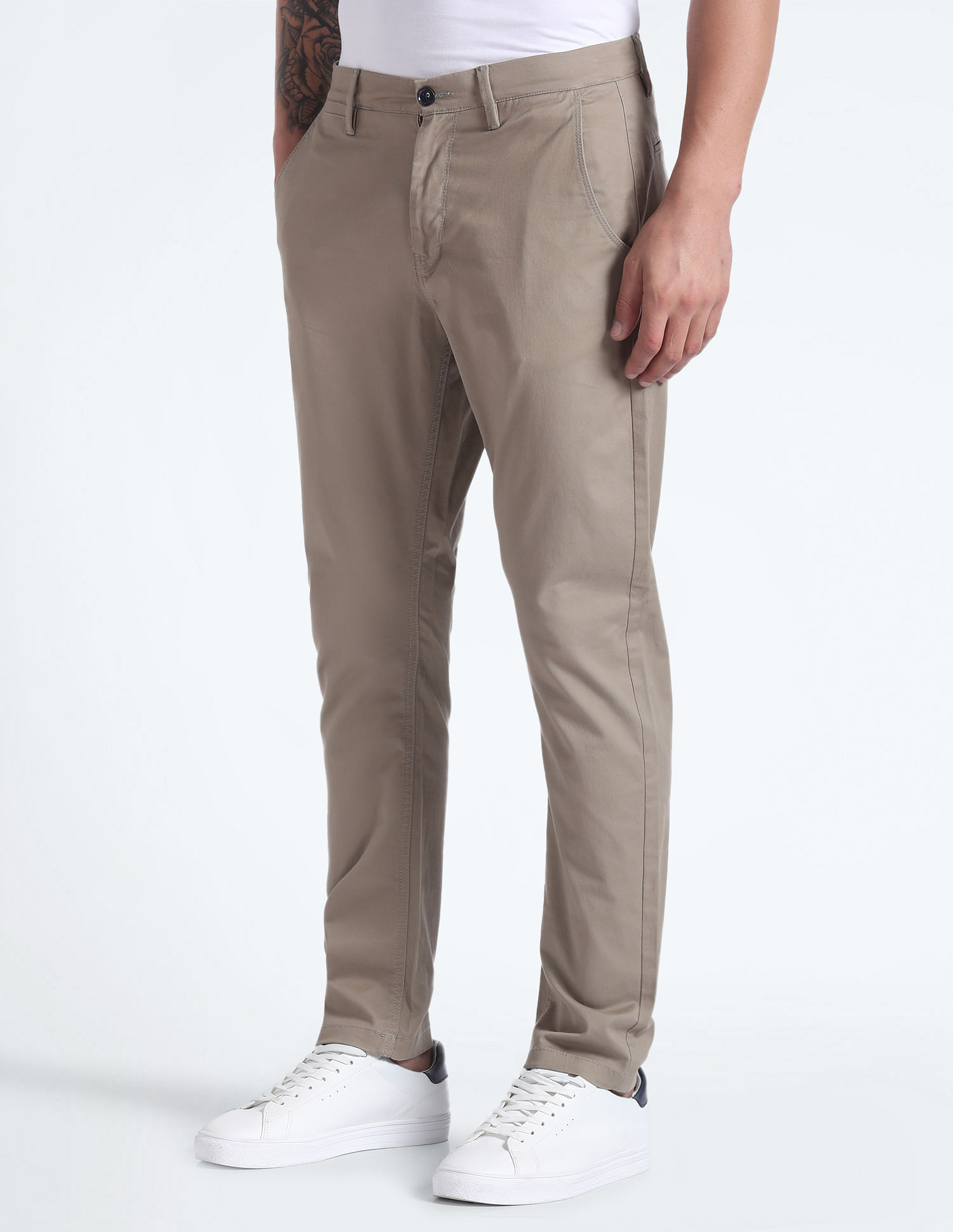 Flying Machine Solid Slim Fit Trouser