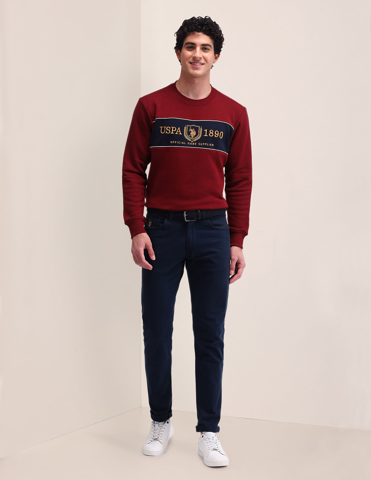 U.S. Polo Assn. Brand Printed Regular Fit Sweatshirt