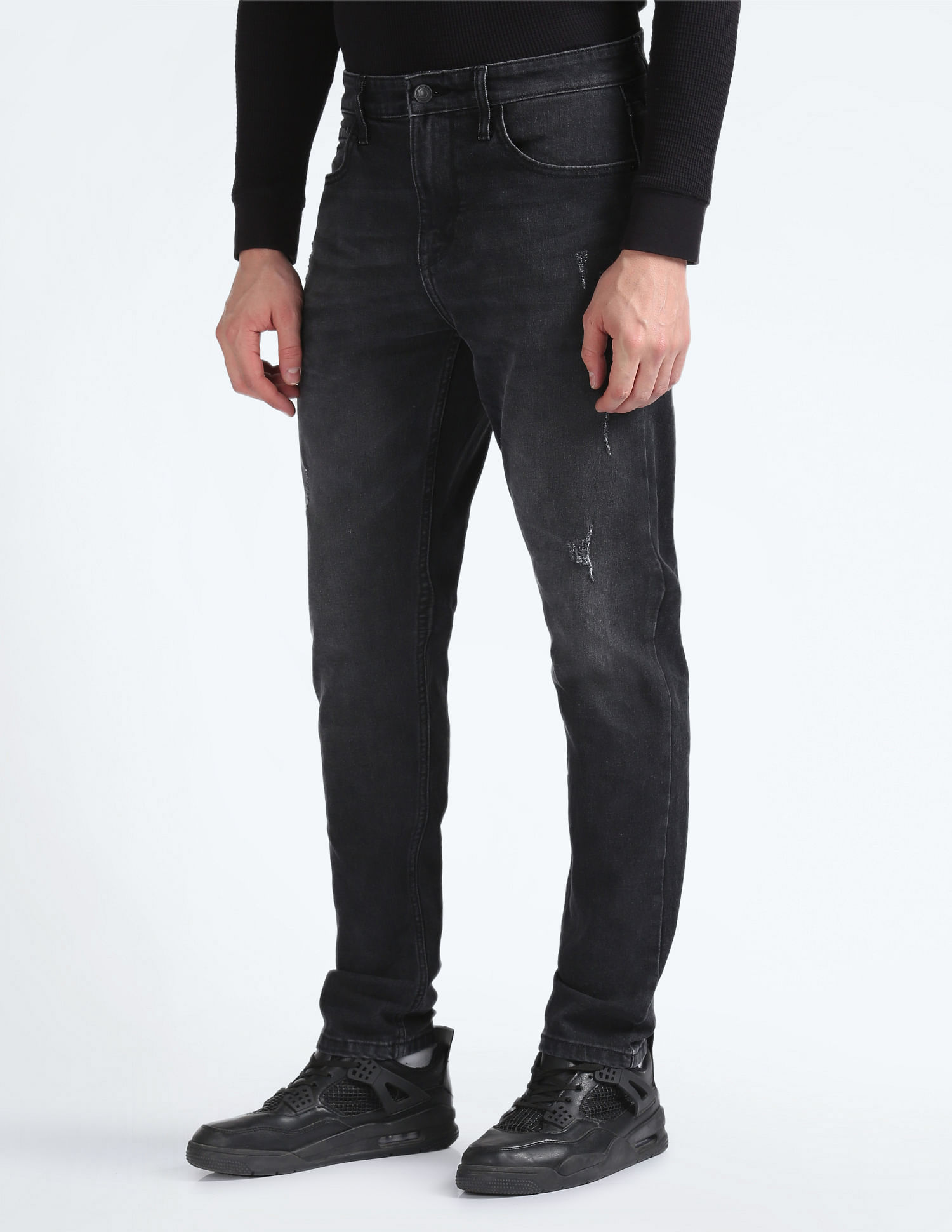 Flying Machine Slash Slim Tapered Stone Wash Jeans