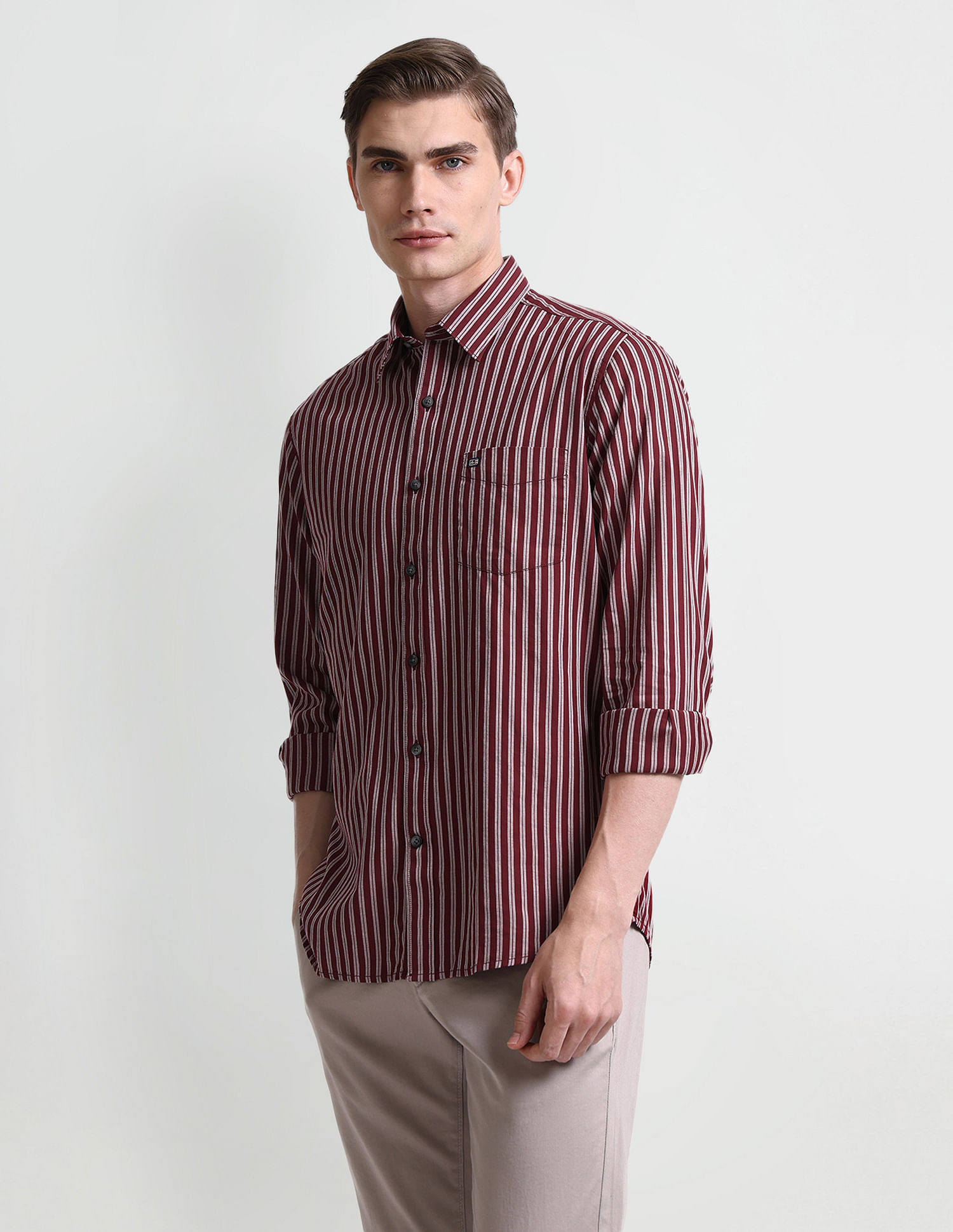 Arrow Sport Manhattan Slim Fit Cotton Shirt