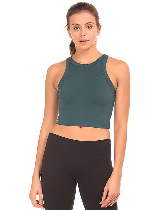 cropped active tank top