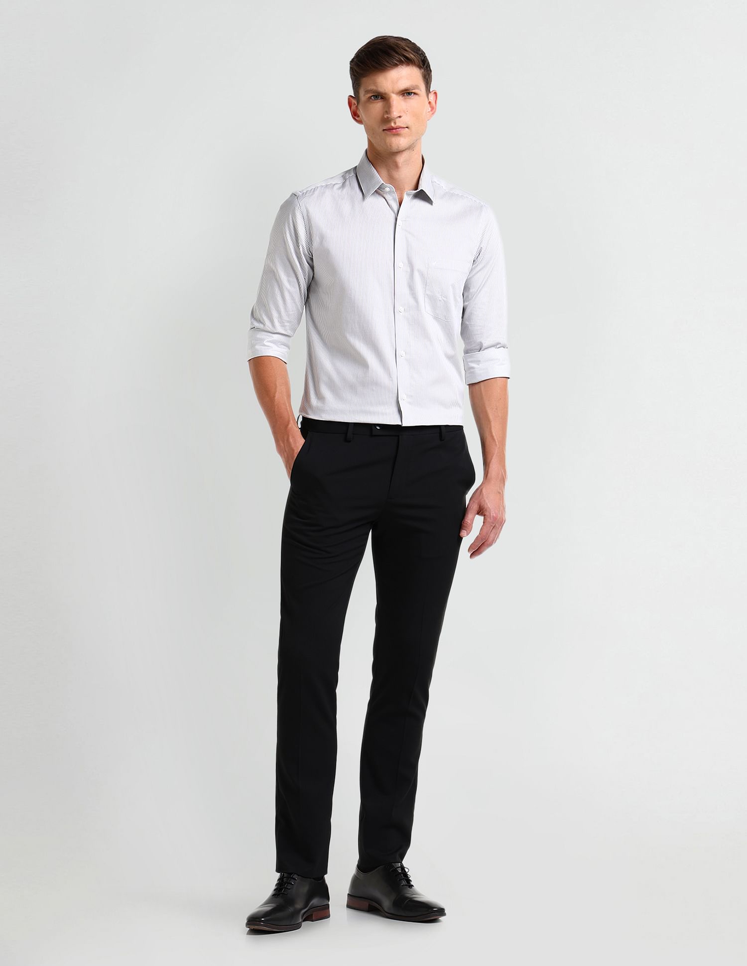 Arrow Vertical Striped Twill Shirt