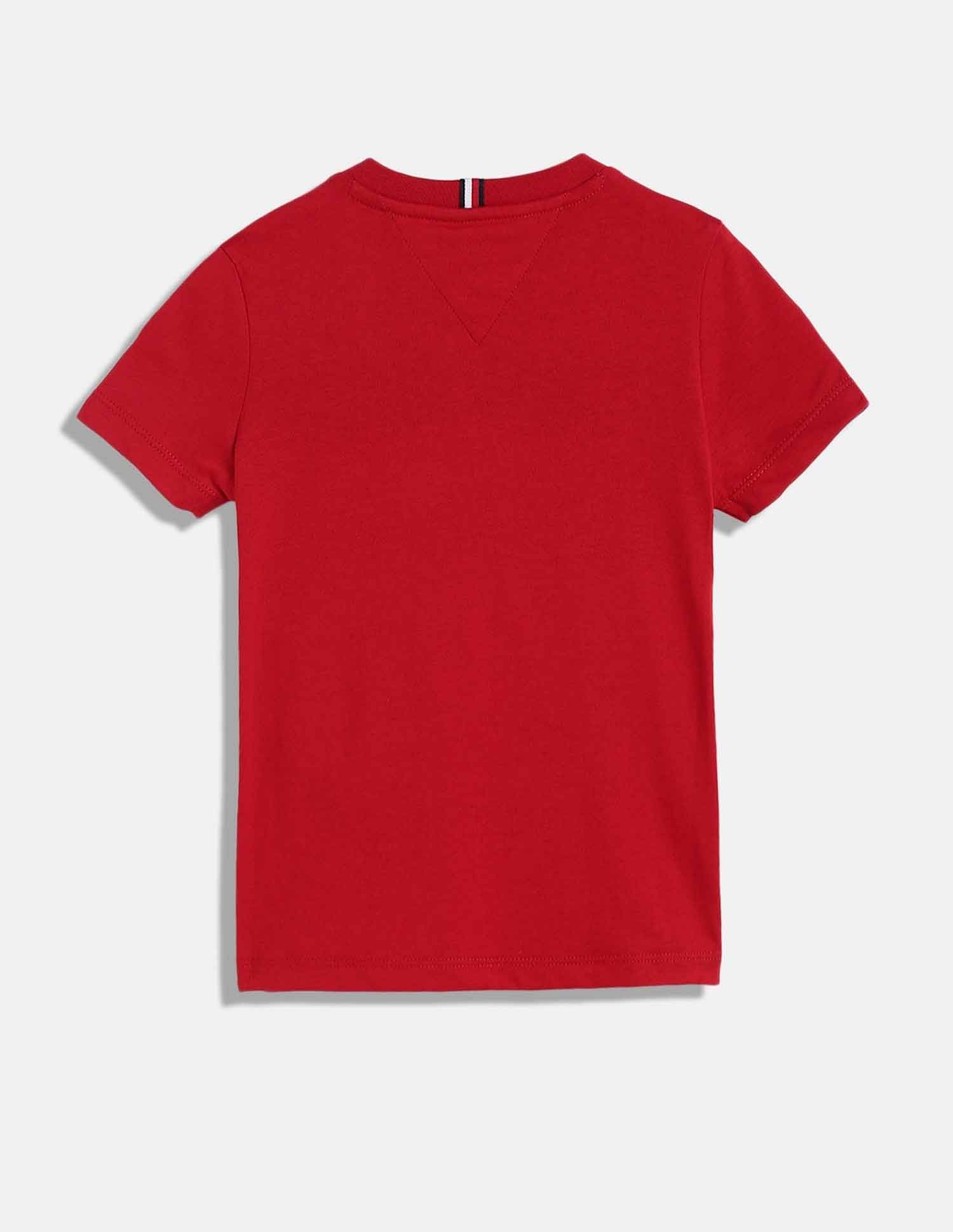 Tommy Hilfiger Kids Boys Logo Regular-Fit Cotton T-Shirt
