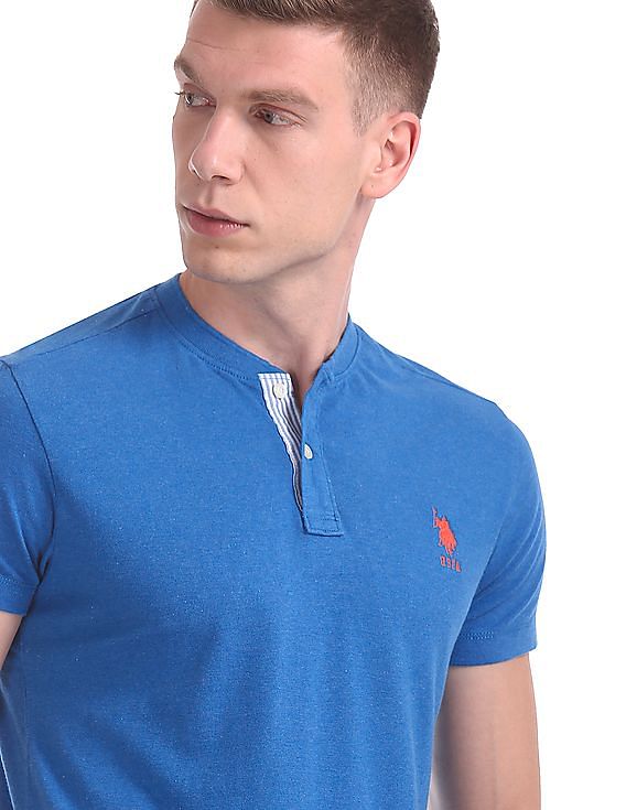 U.S. Polo Assn. Heathered Henley T-Shirt