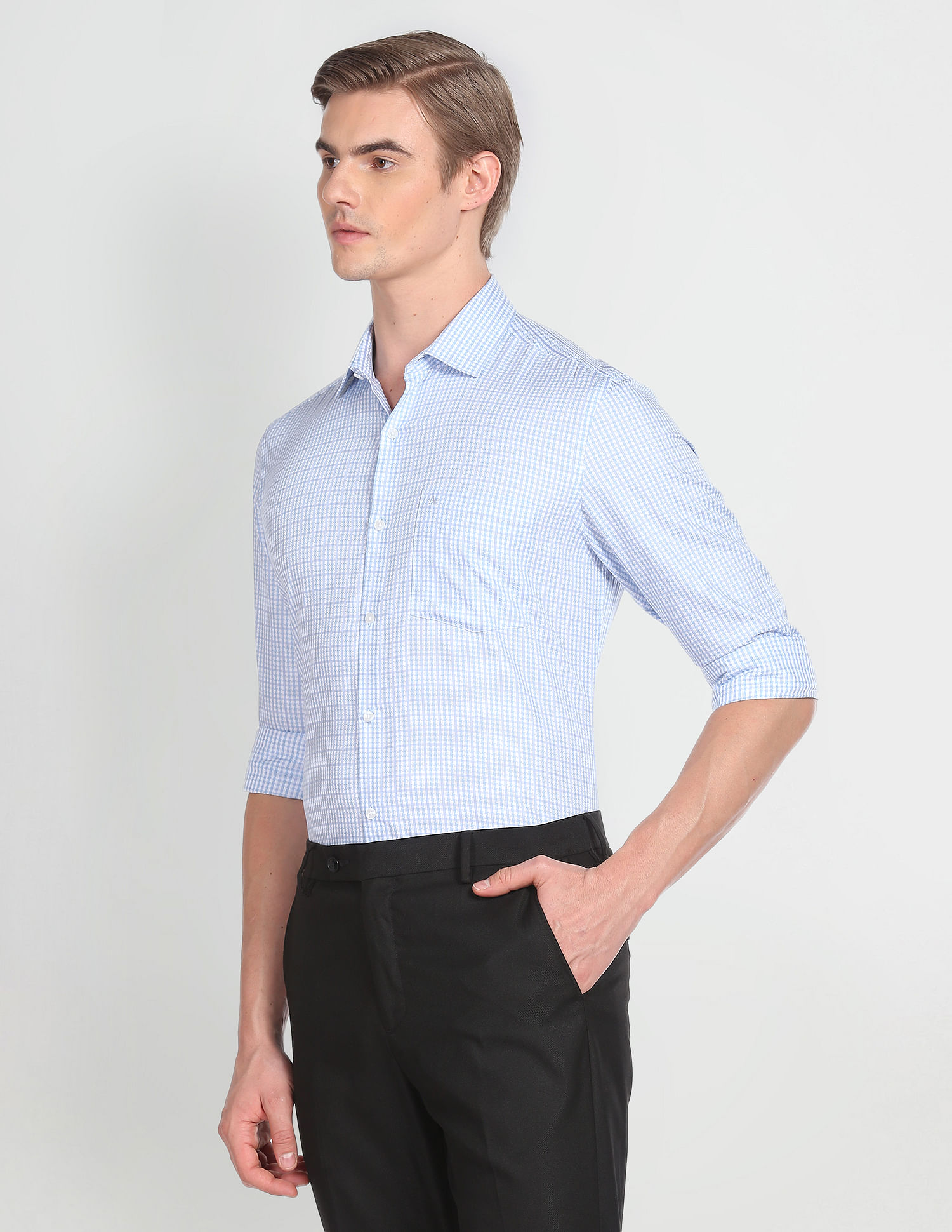Arrow Micro Check Dobby Formal Shirt