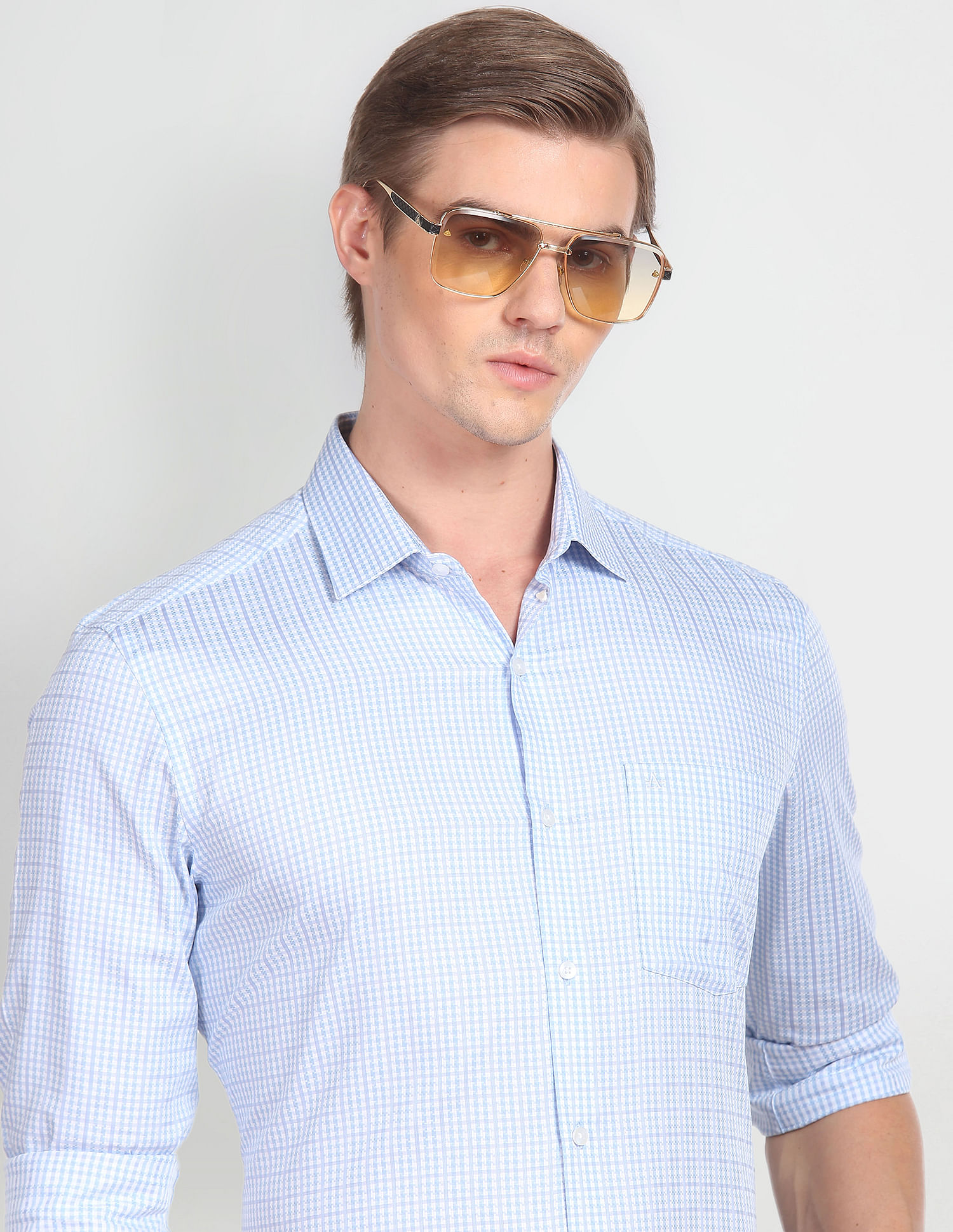 Arrow Micro Check Dobby Formal Shirt