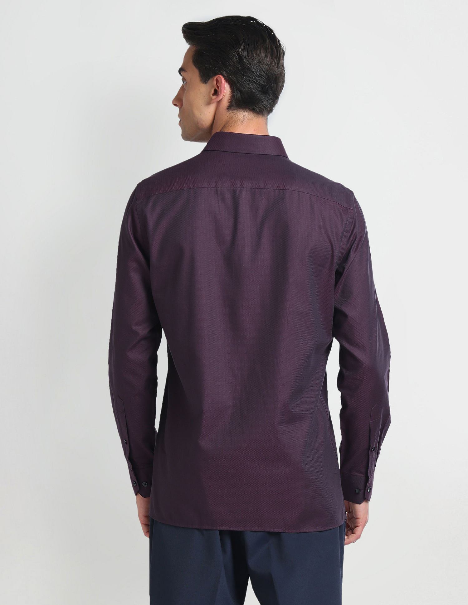 Arrow Geometric Patterned Dobby Shirt