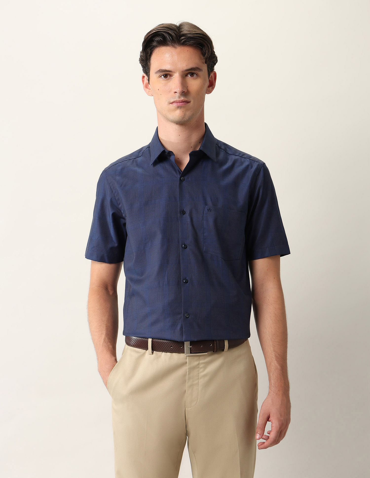 Arrow Glen Checked Dobby Ceremonial Shirt