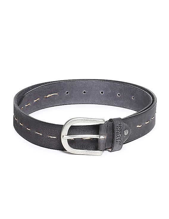 flying machine leather belt