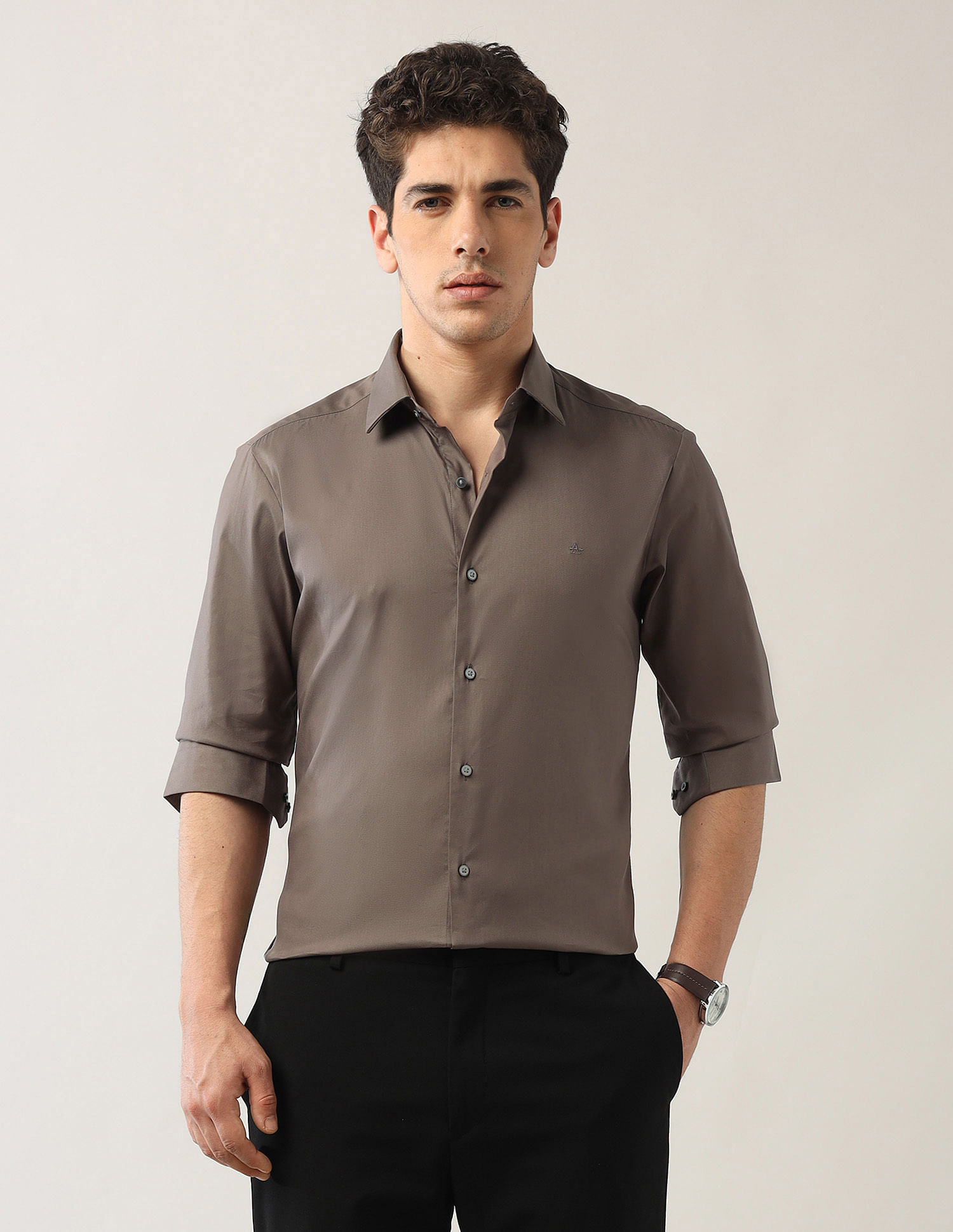 Arrow Newyork Textured Brooklyn Ultra Slim Fit Shirt