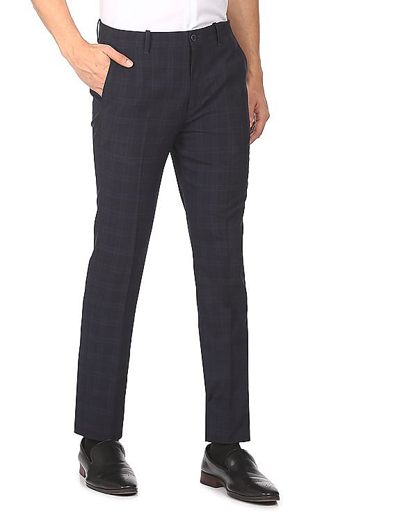 Buy Arrow Sports Bronson Slim Fit Patterned Trousers - NNNOW.com