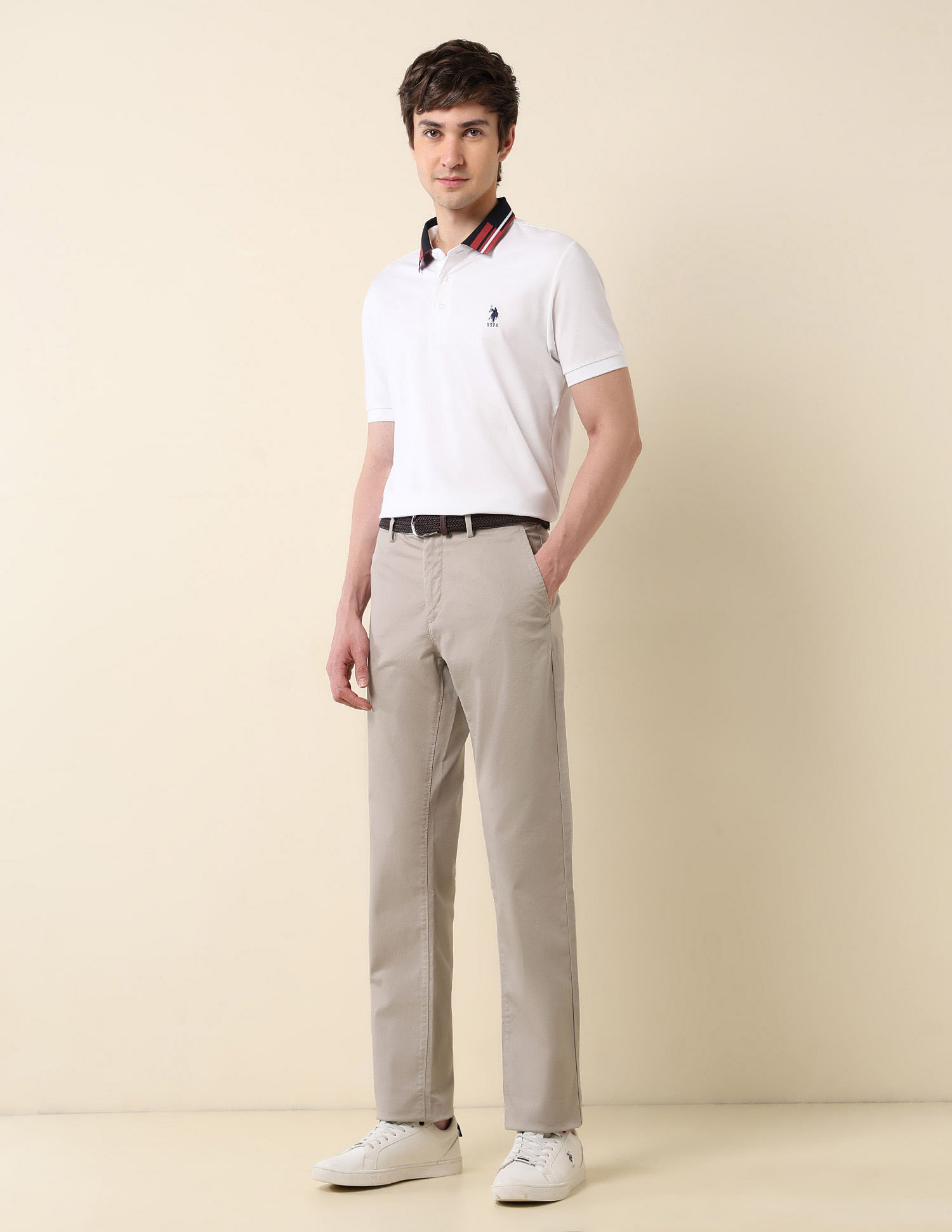 U.S. Polo Assn. Riley Straight Fit Dobby Weave Trousers