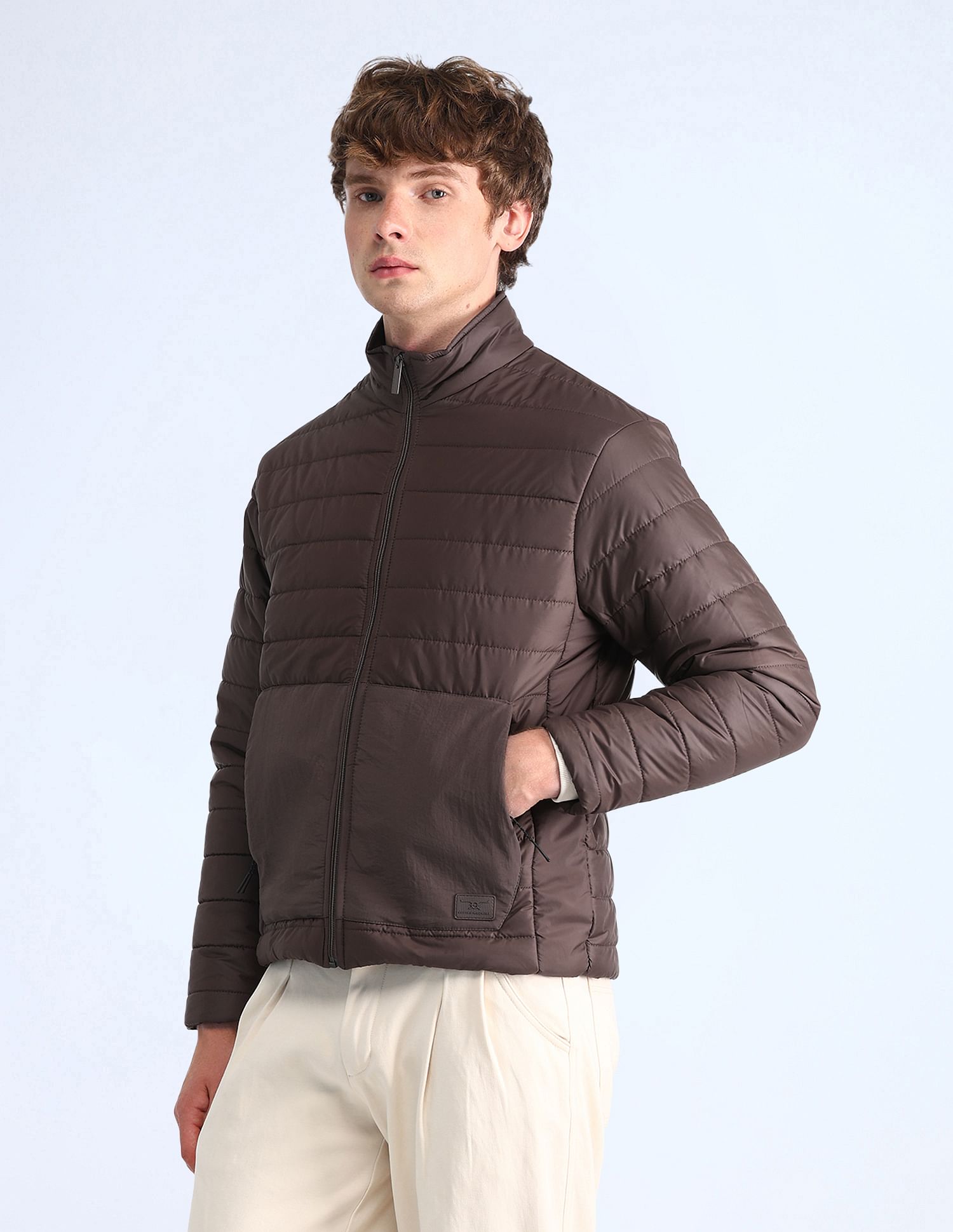 Flying Machine Regular Fit Solid Casual Jacket