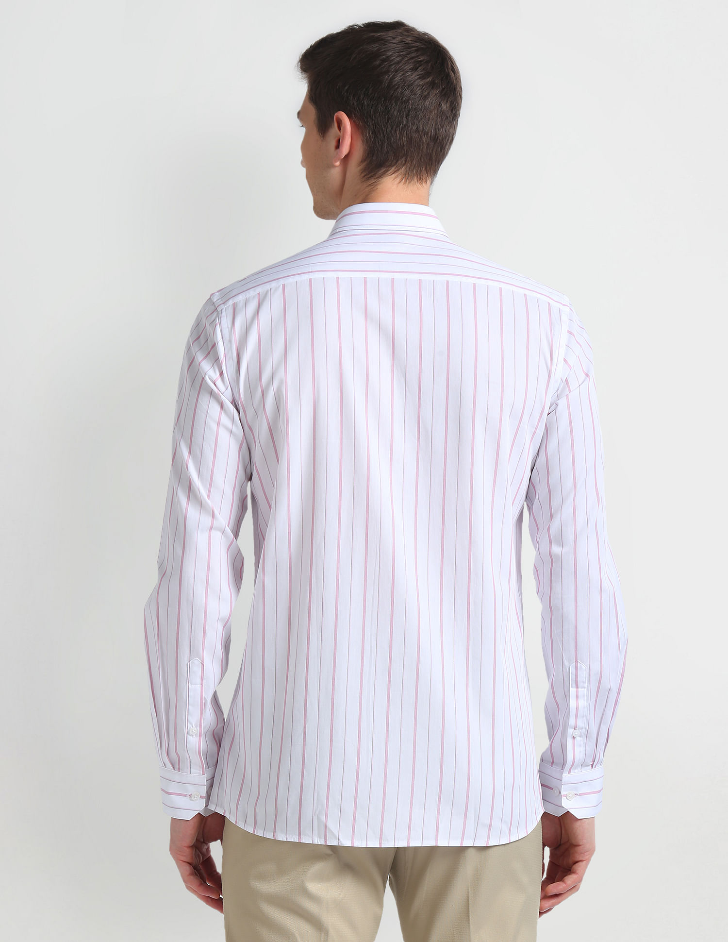 Arrow Pure Cotton Vertical Stripe Shirt