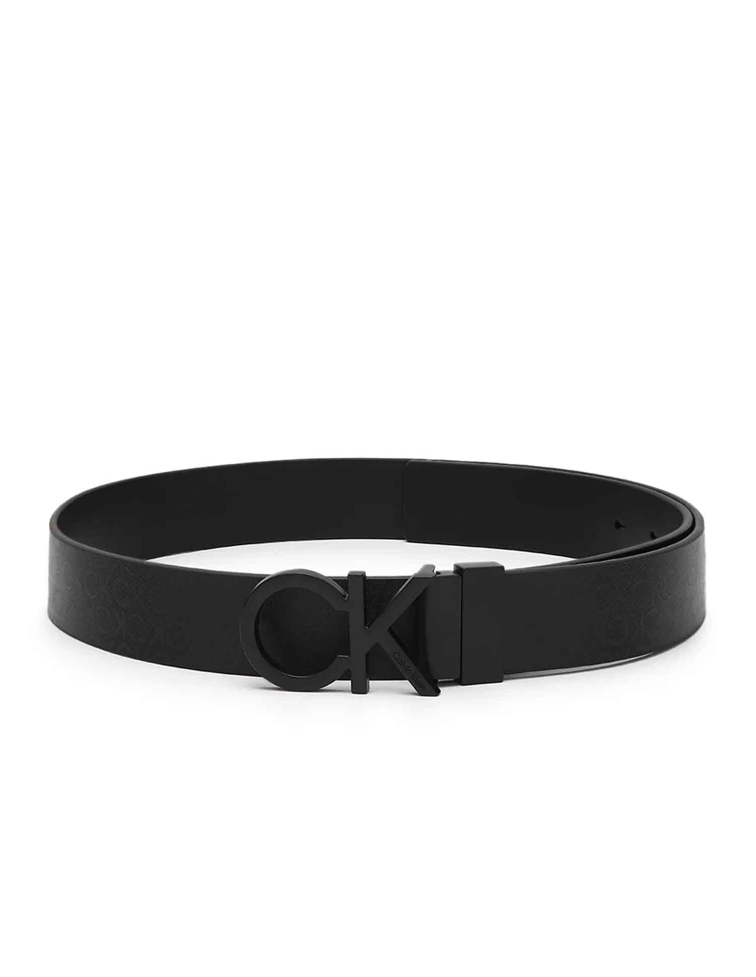 Vintage Calvin Klein Genuine Leather Black Belt Size XL Unisex Silver Hardware Buy Calvin Klein Solid Black Leather Reversible Belts  main image 4