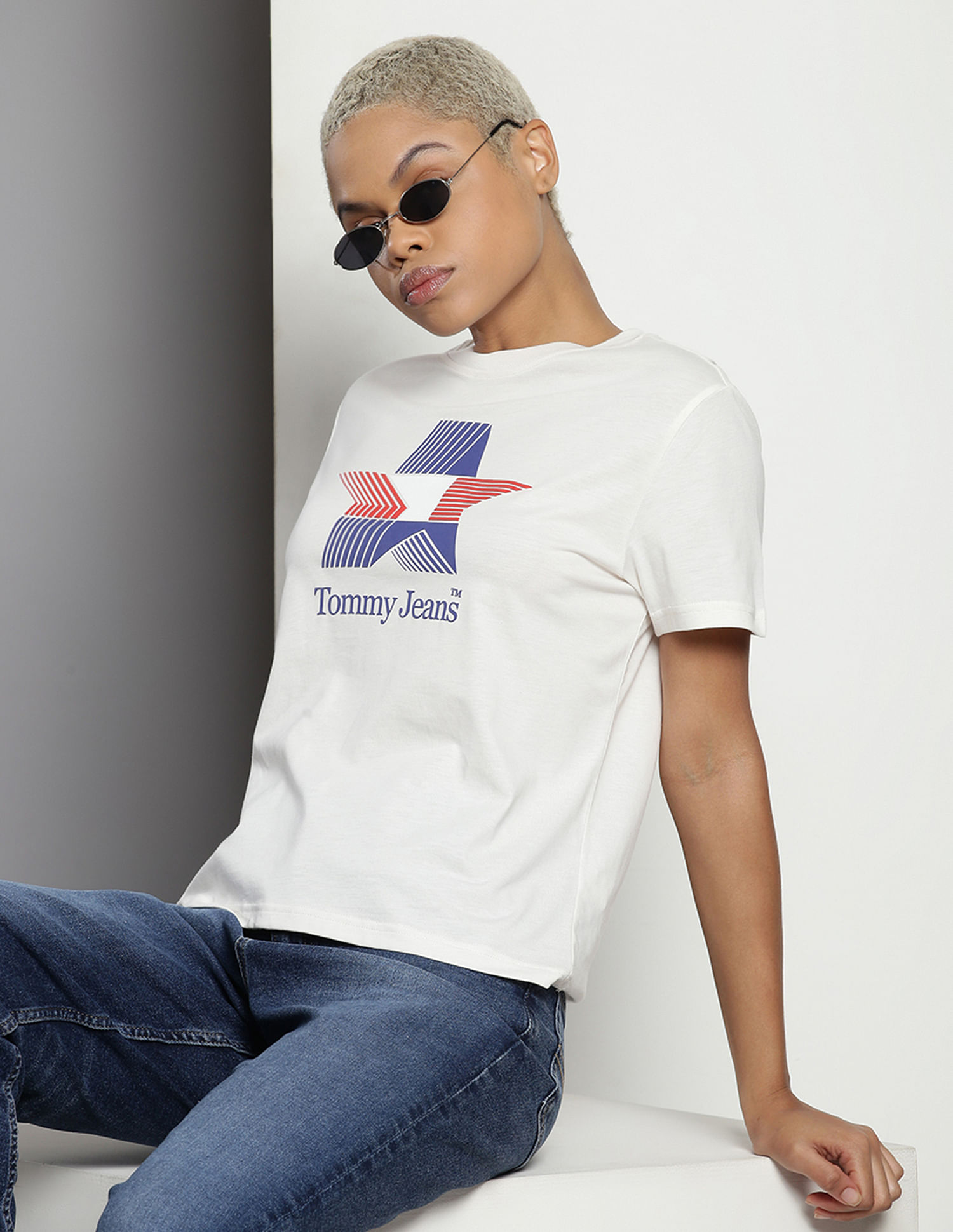 Tommy Hilfiger Retro Sport Print Cotton T-Shirt