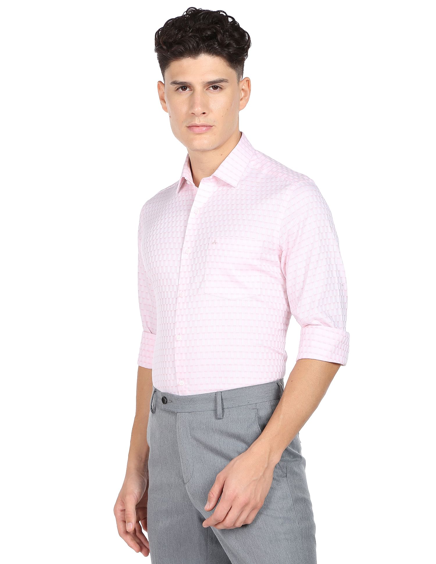 Arrow Patterned Dobby Shirt