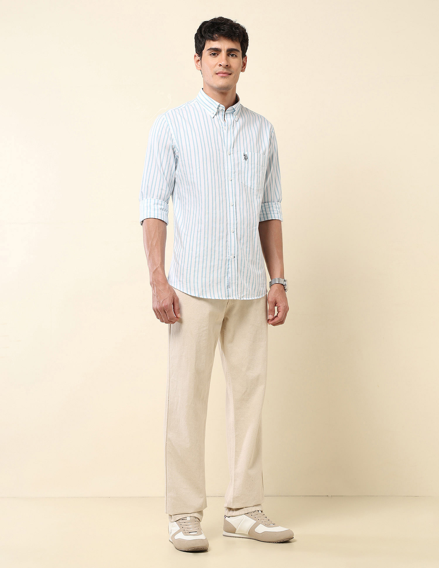 U.S. Polo Assn. Vertical Striped Pure Cotton Shirt
