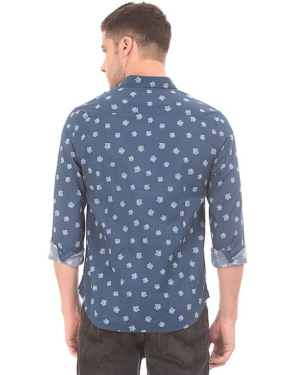 U.S. Polo Assn. Denim Co. Leaf Print Slim Fit Shirt