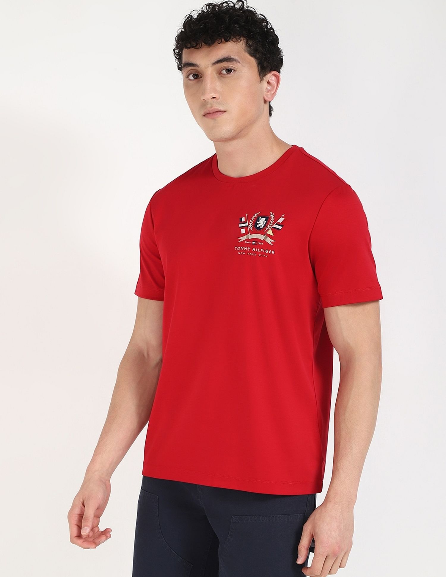 Tommy Hilfiger Embroidered Logo Regular-Fit Cotton T-Shirt