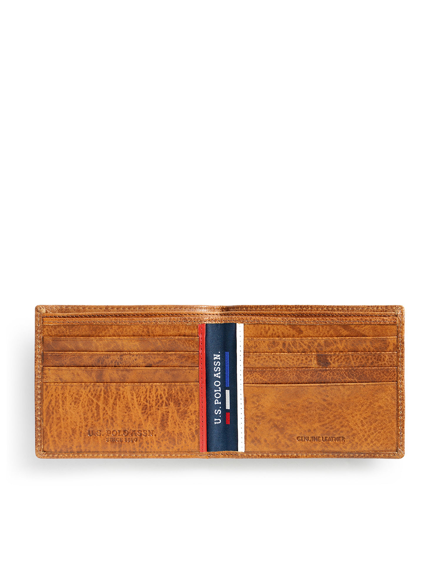 U.S. Polo Assn. Bi-Fold Textured Leather Wallet