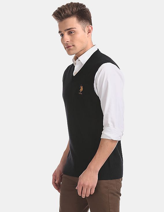 U.S. Polo Assn. V-Neck Sleeveless Sweater